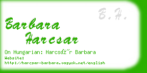 barbara harcsar business card